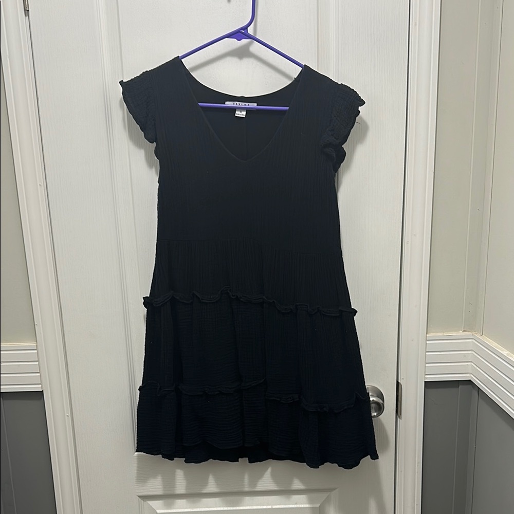 Black Ruffled Women's Dress
